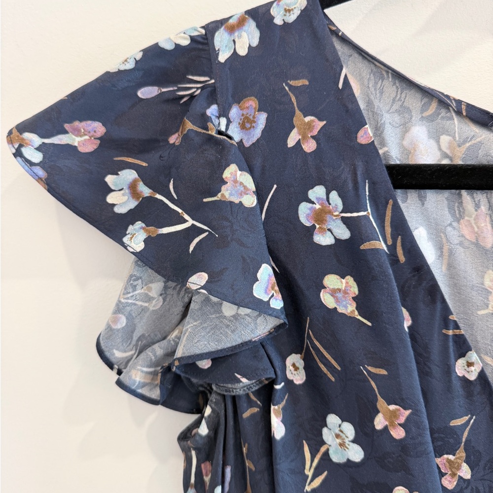 Rebecca Taylor Navy Floral Jumpsuit - Picture 4 of 7